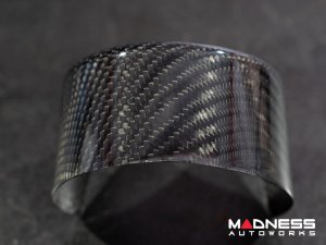 Alfa Romeo Giulia Front Emblem Frame Cover - Carbon Fiber